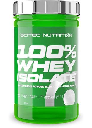 Протеин Scitec 100% Whey Isolate, 700 грамм Малина