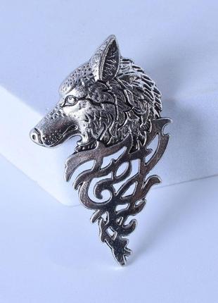 Брошь "серебренный волк"