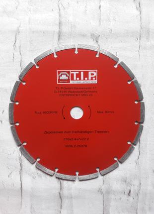 Алмазный диск T.I.P. 230 х 7 х 22,23 Сегмент