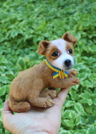 Пес Патрон іграшка валяна з шерсті інтерєрна собачка хендмєйд пес