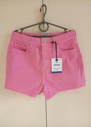 Нові з біркою красиві модні рожеві джинсові шорти new look для...