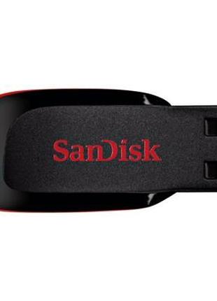 USB флеш накопитель SanDisk 64GB Cruzer Blade Black/red USB 2....
