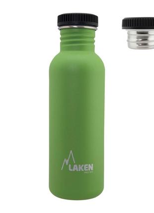 Фляга laken basic steel bottle 0,75l с крышкой из стали и поли...