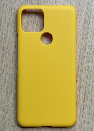 Google Pixel 5 чехол желтый, матовый, ударопрочный пластик