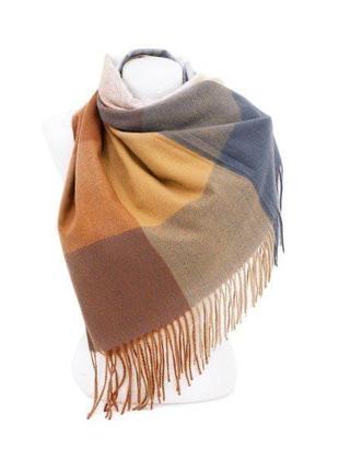 Жіночий палантин/кашеміровий шарф-скайка — карта коричнево-кол...
