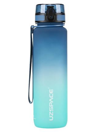 Бутылка для воды 1000мл с дозатором, фляга для спорта UZSPACE,...