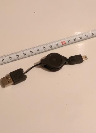 Кабель mini USB 0,5м на инерционной катушке