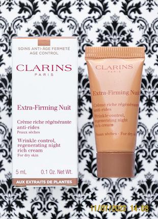 Антивозрастной ночной укрепляющий крем clarins extra firming n...