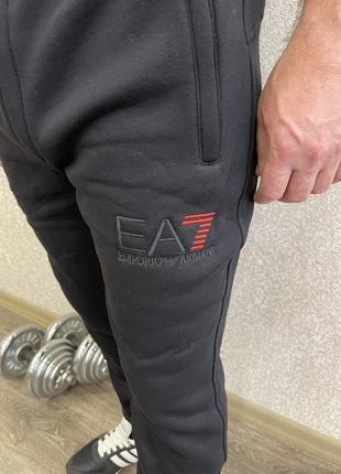 Спортивные штаны тёплые с флисом EA7 Турция 🇹🇷