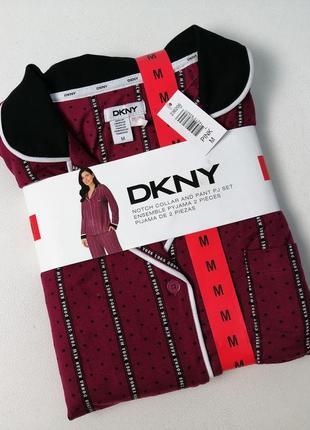 Брендовая новая пижама рубашка и брюки dkny в упаковке
