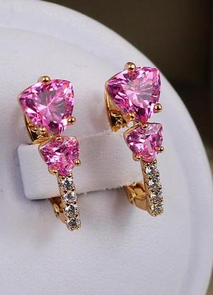 Сережки xuping jewelry шафран 2.1 см золотисті