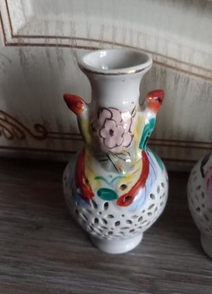 Китайські міні вазочки декоративні фарфор сітка.