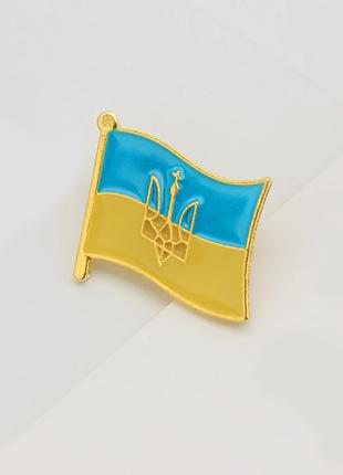 Брошка - Прапор України з гербом.