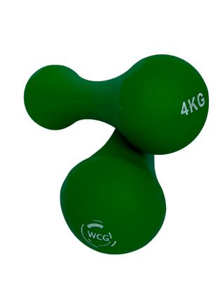 Неопреновые фитнес гантели WCG 2х4 кг Зеленые