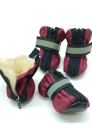 Ботинки для собак с мехом разные цвета 3,5х 5 х 9см