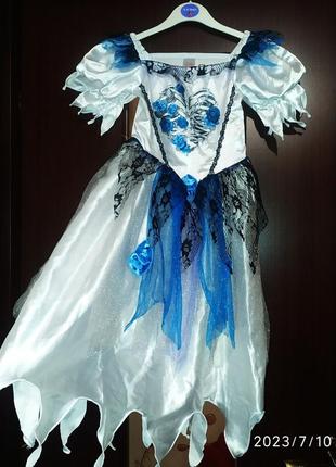 Платье ведьмочка, волшебница на хелловин 5-6 лет 110-116 рост