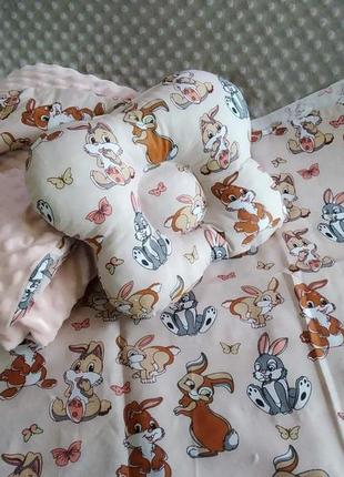 Комплект постельного белья для новорожденных манюня зайчики в ...