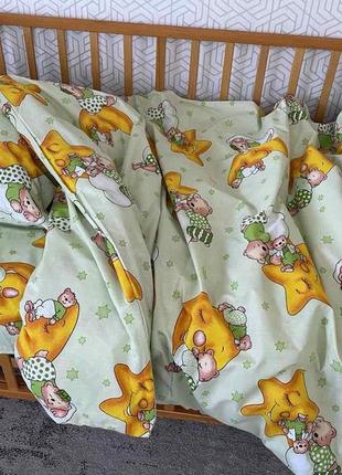 Комплект постельного белья для новорожденных бязь голд  в детс...