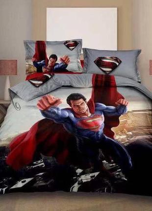 Комплект постельного белья детский супермен полуторный размер ...
