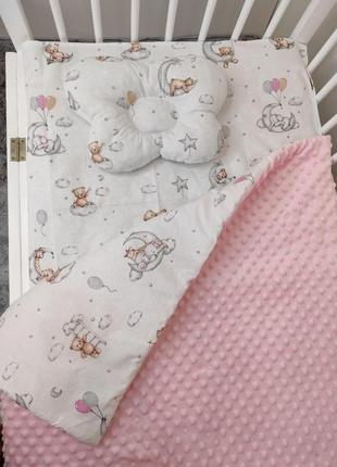 Комплект постельного белья для новорожденных манюня мишка в кр...