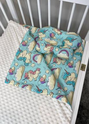 Комплект постельного белья для новорожденных манюня единороги ...
