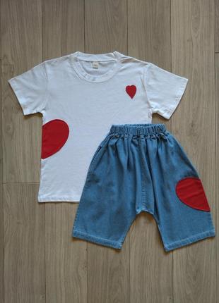 Детский костюмчик костюм шорты и футболка
