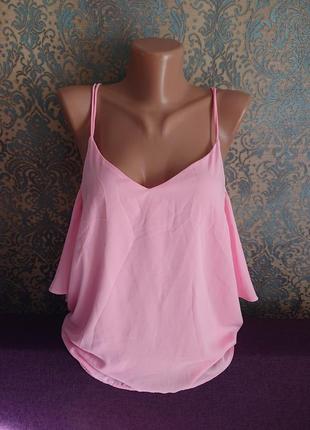 Женская розовая блуза в бельевом стиле р.44/46 блузка блузочка
