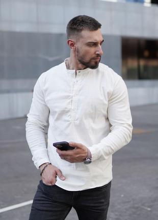 Стильная и универсальная мужская рубашка из льна