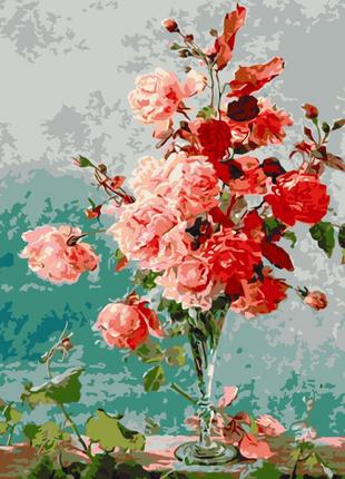 Картина по номерам 40х50 см. Розовые розы AC13135
