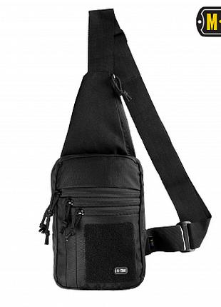 M-Tac сумка тактическая наплечная с липучкой Black чорная