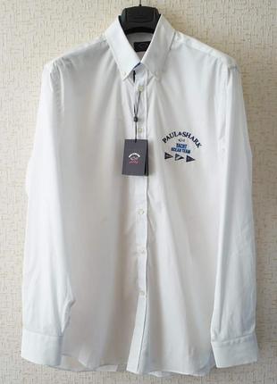 Мужская рубашка paul &amp; shark (италия) белого цвета.