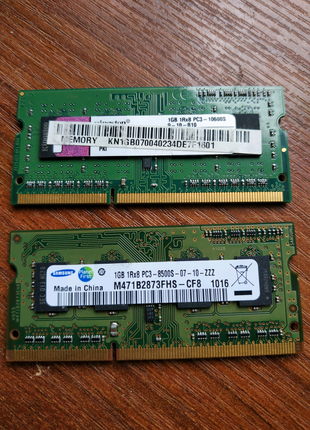 Пам'ять ноутбук SO-DIMM DDR3 1Gb
