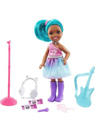 Кукла barbie chelsea куква барби челси гитаристка