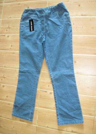 Новые стрейч. джинсы "free jeans" р.42 пояс- резинка