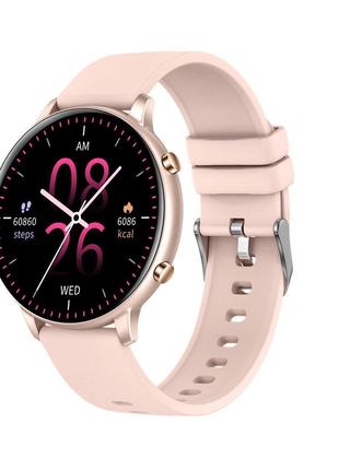 Смарт-часы женские Senbono G28 Pink(тонометр, пульсоксиметр, р...