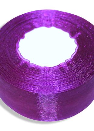 Лента органза 4см/45м:Фиолетовый