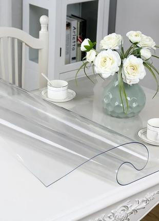 Силиконовая скатерть на стол Soft Glass Мягкое стекло 1.3х1.0 ...