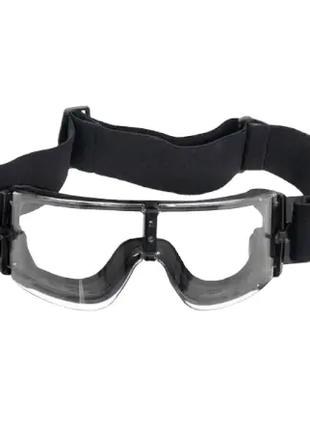 Тактические очки маска Goggles + сменные линзы (Black)
