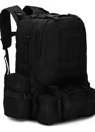 Тактический рюкзак 52л из ткани Oxford Черный