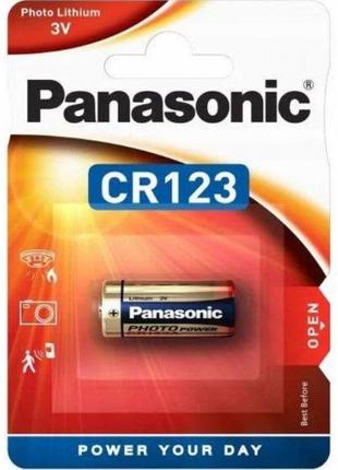 Батарейка Panasonic CR123 3V lithium в блистере