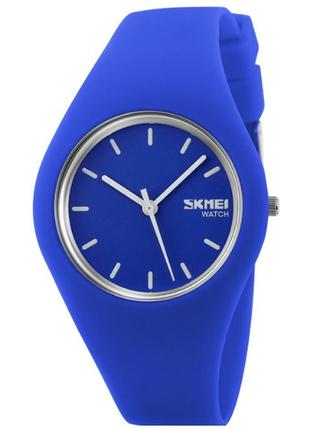 Женские оригинальные наручные часы Skmei 9068 Rubber (Синий)