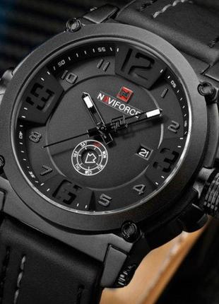 Чоловічий наручний годинник Naviforce Plaza Black NF9099