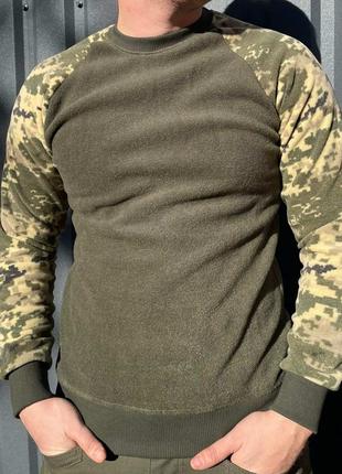 Тактический мужской флисовый свитер (Олива-пиксель) 5XL
