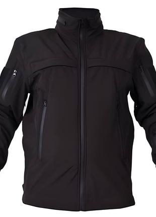 Армейская мужская куртка с капюшоном Soft Shell Черный, L