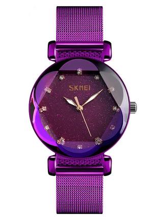 Наручные женские часы Skmei 9188 Arrogant (Фиолетовый)
