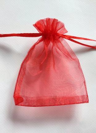 Красный мешочек мешок с завязками упаковка прозрачная сеточка ...
