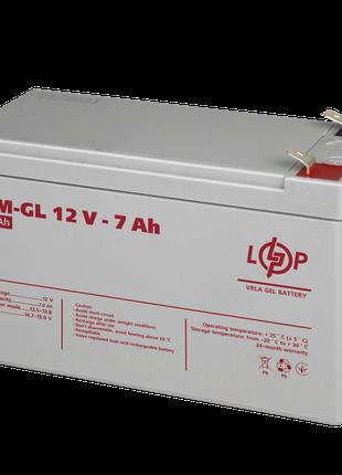 Аккумулятор гелевый 7 Ah (ампер-часов) LogicPower LPM-GL 12V