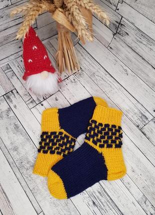 Новогодние детские носки теплые шерстяные вязаные на подарок 2...
