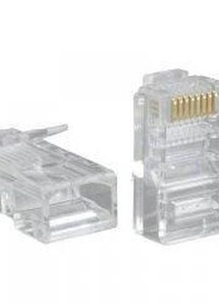 Конектор RJ45, UTP, 100 шт, Clear, Cat. 6, Atcom (14373)