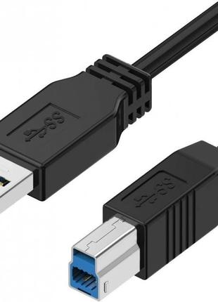 Кабель USB A 3.0 - USB B 3.0, 1.5 м, Black (для принтера)